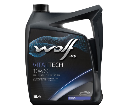 Моторное масло Wolf VitalTech 10W-60, 5л  (WOLF: 241185)